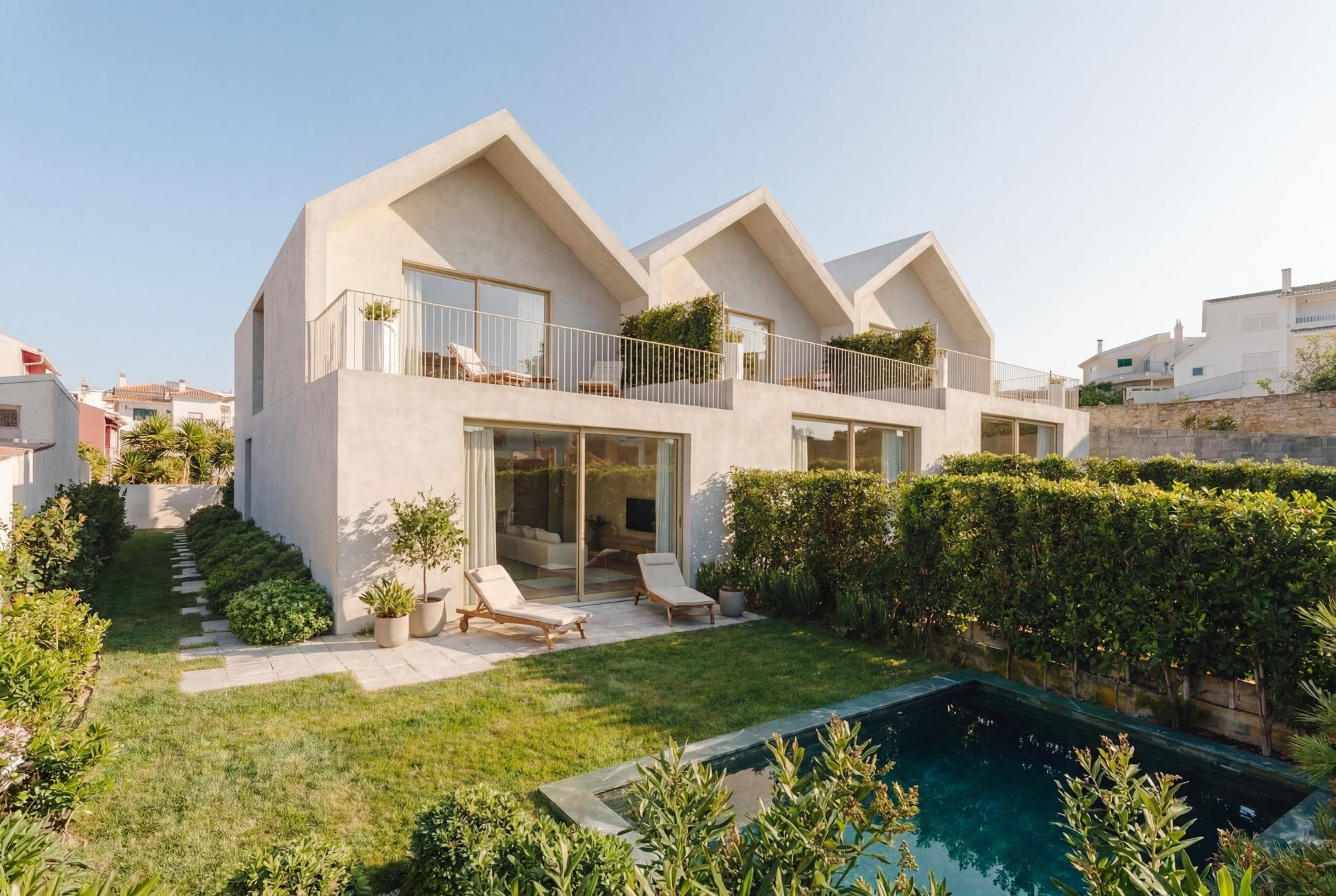 Moradia T3 com piscina e jardim privativo — White Villas, Estoril